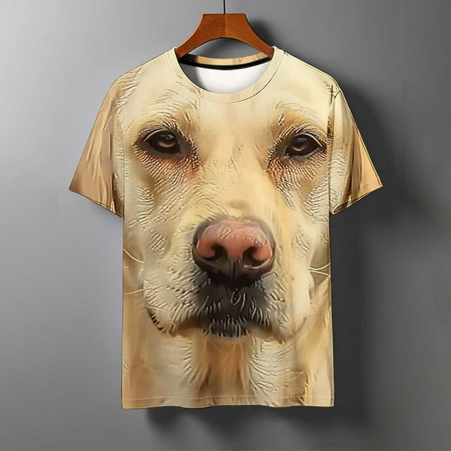 Tops para hombre, blusas y camisas de cuello redondo y manga corta para hombre, blusas casuales deportivas con estampado de perros y animales divertidos para hombre, camisas vintage de cuello redondo,