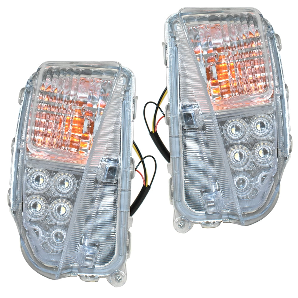labwork 2Pcs DRL LED Fog Lights Assembly Replacement for 2010-2015 Toyota Prius Clear Lens Left+Right Side