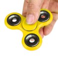 thumbnail image 3 of Tri Triángulo Fidget dedo de la mano Spin Spinner Widget Enfoque de juguete EDC Pocket Desktoy Abanopi Amarillo, 3 of 5
