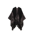 thumbnail image 1 of Wraps pour Femmes, Mode Décontractée Hiver Imprimé Fourche Garde au Chaud Cape, Wraps pour Femmes, 1 of 3
