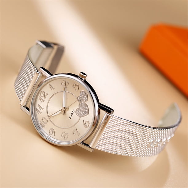 Reloj de cuarzo para mujer, relojes para mujer, el último reloj con correa de malla para mujer, regalo creativo de moda para mujer, reloj de moda