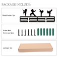 thumbnail image 5 of 1set Fashion Iron Medal Hanger Holder Display Wall Rack with Screws KARATE Pattern Electrophoresis Black 150x400mm, 5 of 7
