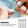 thumbnail image 3 of Unique Bargains 10 Pcs Emery Nail Drill Bits Set for Acrylic Nails 3/32 Inch Nail Art Tools 44.2mm Length, 3 of 7