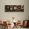 thumbnail image 4 of Large Framed Canvas Print Vintage Vintage Botanical Artwork, Moody Elegance Wall Art Decorative Ready to Hang Painting for Living room Bedroom - 60"x20" Natural Frame, 4 of 7