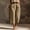 14# Khaki, variant on Capris for Women with Pockets Cotton Linen High Waisted Pants Petite Button Decorated Dressy Casual Cropped Pant Navy S