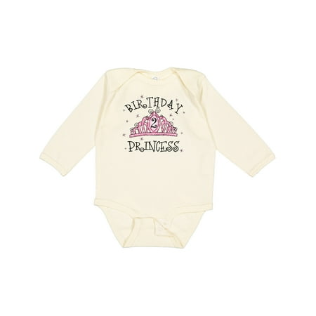 

Inktastic Tiara 2nd Birthday Princess Gift Baby Girl Long Sleeve Bodysuit