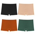 thumbnail image 1 of TrowBridge-bóxer sin costuras para mujer, lencería transpirable, cómoda, ropa interior de satén de seda, 4 piezas, 1 of 4