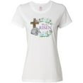 thumbnail image 3 of Inktastic Easter He Has Risen with Cross and Flowers Women's T-Shirt, 3 of 5