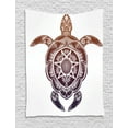 thumbnail image 1 of Turtle Tapestry, Ornate Motifs Mandala Inspired Style Shell Design Blending Gradient Colors, Wall Hanging for Bedroom Living Room Dorm Decor, 40W X 60L Inches, Dark Purple Brown, by Ambesonne, 1 of 2