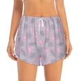 thumbnail image 4 of Lsque Flamingo Printed Women's Running Shorts with Liner Pockets,Elastic Quick Dry Workout Athletic Gym Yoga Shorts,Womens High Waist Shorts-Large, 4 of 9