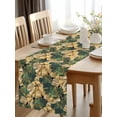 thumbnail image 2 of Burlap Table Runner 60 Inches Long, Abstract Green Gold Ginkgo Leaf Non-Slip Kitchen Table Runners for Dining Room Everyday Use Party Table Decorations Rustic Autumn Fall Leaves, 2 of 9