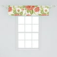 thumbnail image 2 of Floral Design Window Valance, Garden Scene Flowers Vintage Neutral Colors Boho Chrysanthemum, Curtain Valance for Kitchen Bedroom with Rod Pocket, 54" X 18", Dark Pink Pistachio Green, by Ambesonne, 2 of 2