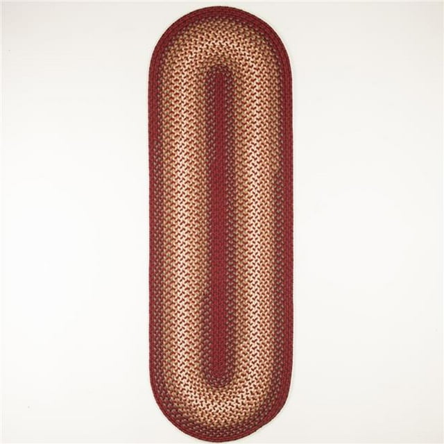 Rhody Rug TR42R024X120 2 x 10 ft. Twin River Runner Rug, Red & Multi Color