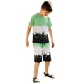 thumbnail image 3 of Hienoo Boys Outfits Casual Short Sleeve T-Shirt Shorts Set Summer Clothes Sets, Sizes 2-14, 3 of 3