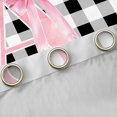 thumbnail image 4 of Manfei Monogrammed A Design Blackout Curtains,Geometric Grid Print Window Curtains Pack of 2 (38x45 Each), 4 of 6
