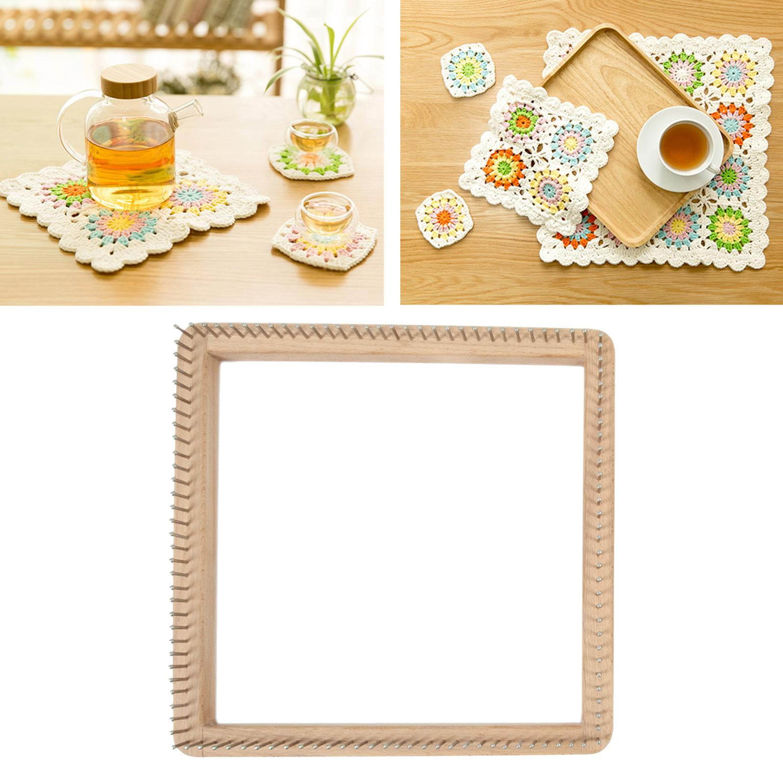 2Pcs Handmade Knitting Loom Board DIY Wooden Needlework Handcrafts Supplies