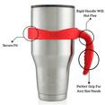 thumbnail image 2 of Grab Life Outdoors (GLO) - Handle For 40 Oz Tumbler - Fits Ozark Trail, RTIC, Pure And Other Insulated 40 Oz Cups - Handle Only (Red), 2 of 4