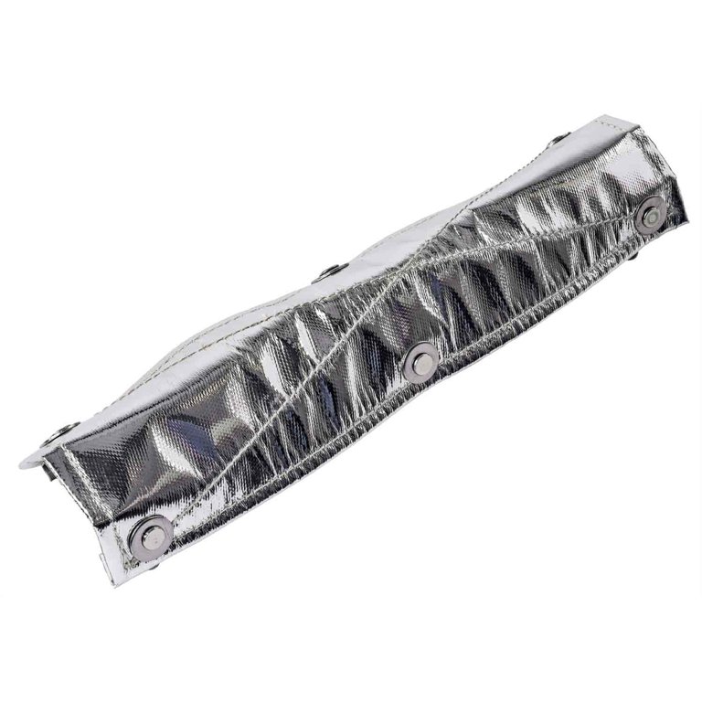 JEGS 32088 Exhaust Heat Shield Clamp-On 12 in. L x 4 in. W Clamps Fit 1 5/8  in. - Walmart.com