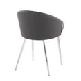 thumbnail image 3 of Silver Orchid  Battista Silver Upholstered Chair Grey Faux Leather, 3 of 7