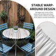 thumbnail image 2 of White Wood Grain Round Tablecloth for 45-54 Inch Tables, Fitted Table Cover with Elastic Edge, Country Farmhouse Wooden Plank Waterproof Outdoor Table Cloth Protector for Patio Garden Dinner Picnic, 2 of 9