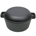 thumbnail image 3 of Kitchen Utensil Set 2 in 1 Pre-Seasoned Cast Iron Dutch Oven With Dual Handles, Outdoor Camping Deep Pot for Camping Fireplace Cooking BBQ Baking Campfire, 5 Quart.With 2pcs Silicone Handel Covers.,K, 3 of 16