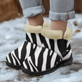 thumbnail image 3 of Whosucclay Flannel Womens and Girl Snow Boots Ankle Booties Waterproof Winter Boots Slip on Fashion Boots No Slip Boots, 3 of 6