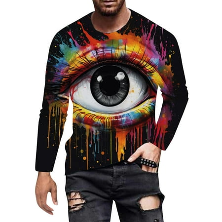 eileial Tee Shirts Mens Men s Long Sleeve Performance Fishing Tee Black XL