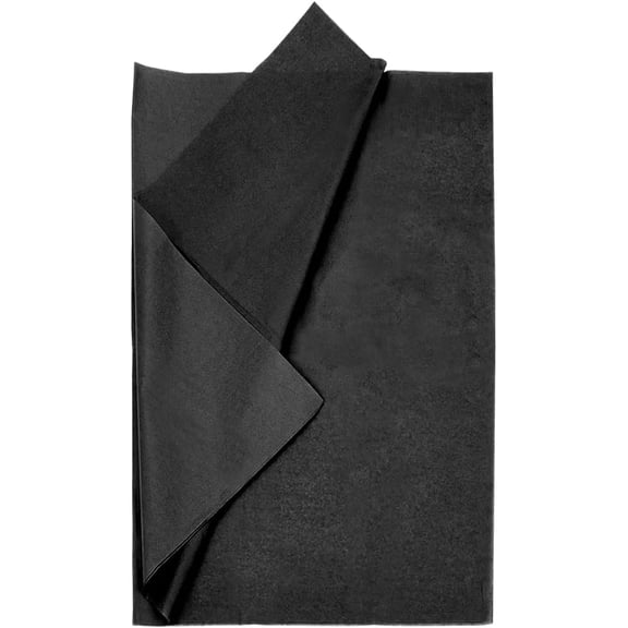 20 Sheets 26 x 19.7in Black Gift Tissue Paper Packaging Wrapping Paper Solid Color Rectangle Pack Bag Decoration Bulk Flower Packaging for Bouquet DIY Crafts Birthday Holiday Party
