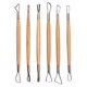 thumbnail image 1 of Injueey 6 unids/set cinta de extremo doble cerámica arcilla tallado modelado tallado escultura artesanía cerámica Kit de herramientas nuevo Suministros de cerámica y alfarería Injueey TO0678-00B, 1 of 6