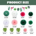 thumbnail image 3 of Eease 1 Set Tropical Palm Leaves Party Decorations with Paper Fans Paper Lanterns Pom Poms Flowers, 3 of 5