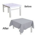 thumbnail image 3 of Square Tablecloth Stain Resistant PolYester Table Cover 55" x 55" Gray, 3 of 8