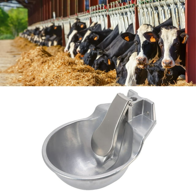 Tazón para Beber Ganado, Aleacíón Automática de Aluminio A Prueba de Corrosión Vida Útil Larga Vida Fácil de Usar Fuente de Bebida de Ganado Engrosado Para Vacas para