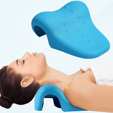 Neck Stretcher For Neck Pain Relief, Neck Cloud - Cervical Traction Device, Neck And Shoulder Relaxer, Neck Corrector For Tmj Pain Relief And Neck Traction Device (Blue)