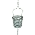 thumbnail image 5 of Galvanized Grey Metal Olive Bucket Pail Style Rain Chain Gutter Downspout Accent, 74 Inches Long - Easy Install - Adding Rustic Charm to Your Outdoor DÃ©cor, 5 of 5