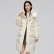 thumbnail image 3 of Nueva chaqueta de invierno para mujer, chaqueta de plumón de pato blanco, cálida, de longitud media, con hebilla de cuerno de vaca, con capucha, chaquetas holgadas y gruesas para mujer, 3 of 5