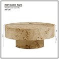 thumbnail image 3 of Hassch Round Coffee Table, 31.4 Inch Modern Center Table for Living Room, Easy to Assemble, Natural, 3 of 7