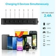 thumbnail image 4 of Amicable Premium 6-Port USB Charging Station, Multi Device Charger Organizer Compatible with Pad Phone lPod,, 4 of 5