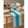 thumbnail image 3 of Table Runner Dresser Scarves 72 Inch Long,Country Gray Teal Ombre Art Linen Dining Table Runners Abstract Minimalist Color Texture Tabletop Scarf for Wedding Holiday Party Kitchen, 3 of 7