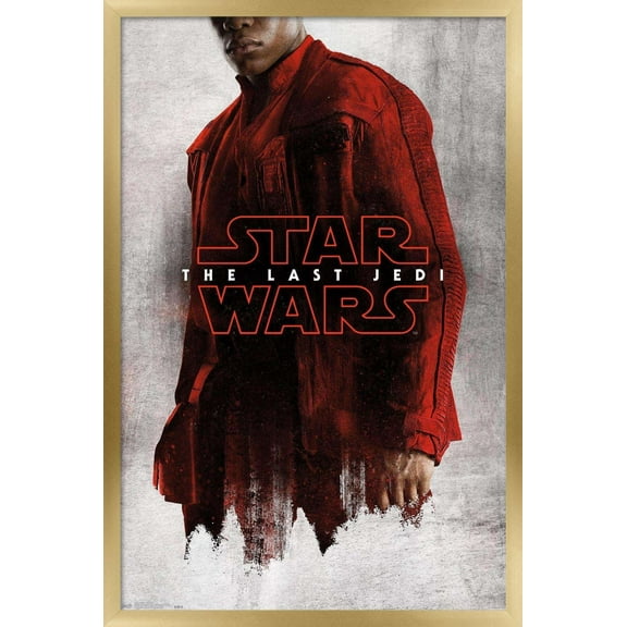 Star Wars: The Last Jedi - Red Finn Wall Poster, 14.725" x 22.375", Framed