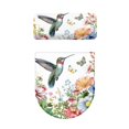 thumbnail image 2 of HELLHERO Bathroom Toilet Cover Set with Stretch 2 Pcs Set Round Toilet Lid Dust Cover 17"x21" for Adjustable, 2 of 7