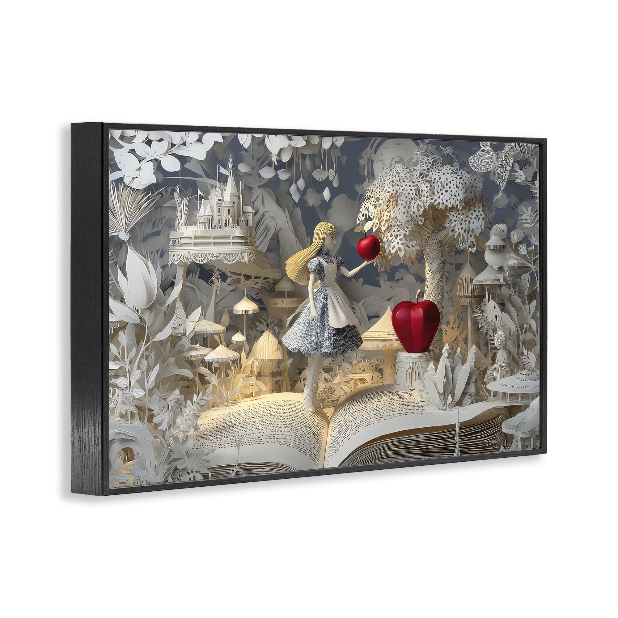 Stupell Industries Fairytale Scene Papercraft Black Framed Giclee Art, design by The Wands Want