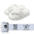 thumbnail image 4 of LORDFON Open Toe Cross Band Slippers for Women House Slippers with Memory Foam, 4 of 7