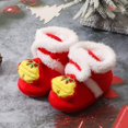 thumbnail image 3 of Goodw7 Newborn Christmas Booties for Festive Outings, High-Top Fleece Lined Warm Winter Infant Pre-Shoes with Embroidered Holiday Decor, Soft Sole Shoes, 3 of 6
