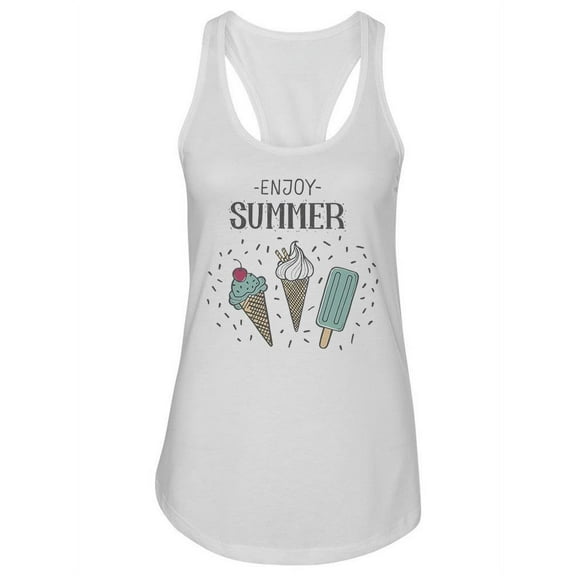 Enjoy Summer Doodles. Tank Women -Image by Shutterstock, Female XX-Large