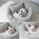 thumbnail image 5 of Juego de cama de invierno para perro con caseta redonda y tapete grueso | Tapete de 3 piezas para jaula con borde acolchado | Base antideslizante para cachorros, gatos y mascotas pequeñas | Acoged, 5 of 5