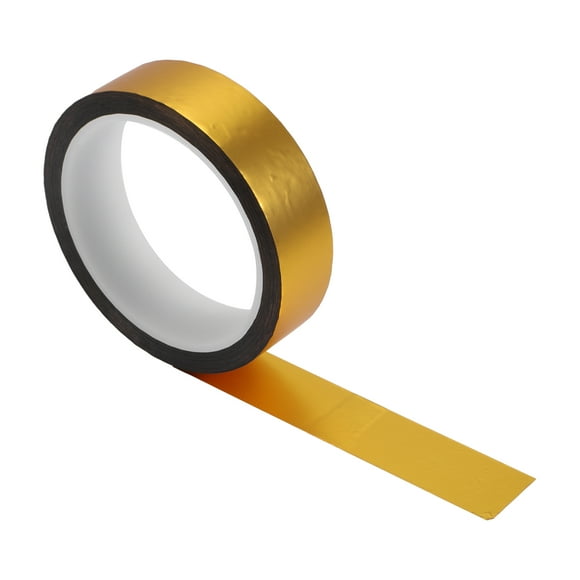 Unique Bargains 1 Roll Universal Air-Release Adhesive Pinstripe Tape Matte Gold Tone 0.98"x164.04ft