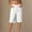 White, variant on Women's Stretchy Twill Shorts Comfortable Casual Straight Leg 5 Inch Relaxed Fit Solid Color Summer Bottoms