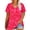 E3969-Pink Floral, variant on CASSIE LIZ Plus Size Tops Summer Womens Shirts V Neck Fashion Short Sleeve Tee Loose Fit Tunics Spring Blouses Casual Pullover Casual Pullovers Floral/Tie Dye/Leopard/Patriotic/Striped/Solid (XL-5XL)