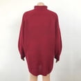 thumbnail image 3 of Long Pull pour Femmes Décontracté Oversize Robe Pull Femme Couleur Unie Col Roulé Automne Pull Tricoté Femme Long Pull Épais Vente Manches Longues Sweat Élégant Pull Manches Longues Chemise (m), 3 of 5