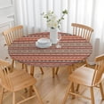 thumbnail image 3 of Boho Inspired Round Table Cover, Delightful Floral Arrangement with Elastic Trim, Fits 52 54 56 Inch Diameter Tables Securely, 3 of 7